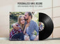 Personalized 12-inch custom vinyl record with photo cover for unique music gifts.